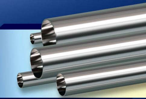 Polished stainless steel sanitary tubing in multiple diameters, from Lance Valves, for food and beverage applications.